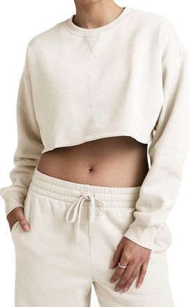 Beyond Yoga Luxefleece Boxy Pullover In Fresh Snow