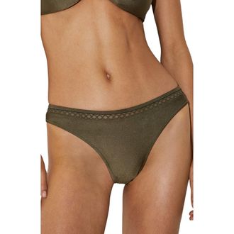 Reiss Janina Bikini Bottoms in Khaki Green at Nordstrom, Size 10