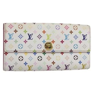 Louis Vuitton Pre-owned Wallets, female, White, Size: ONE SIZE Pre-owned Canvas Wallet