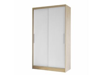 Mirjan24 Mobilier1 - Armario Closico 162, Roble Sonoma + Blanco, 200x100x58cm, Puertas De Armario: Correderas, N&uacute;mero De Estantes: 0