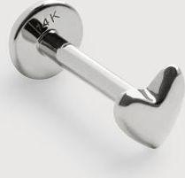 Monica Vinader Gold Heart Flat Back Piercing Stud