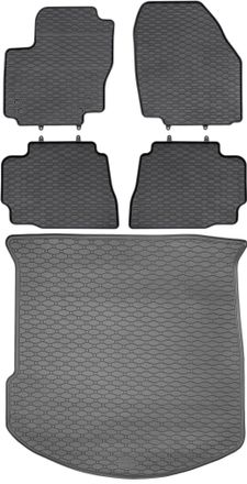 OEM Juego De Alfombrillas De Goma Para Coche Y Maletero Para Ford Mondeo Iv Estate (2007-2011)