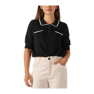 Suncoo Tops, Dames, Zwart, XS, Wol, Polka Sweater