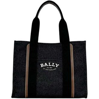 Bally blue Canvas Leather Tote Bag (Pre-Owned)
