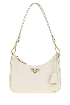 Prada White Logo Mini Shoulder Bag