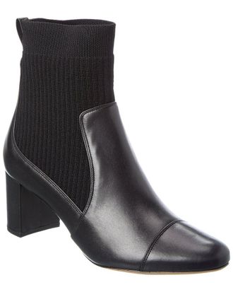 Alexandre Birman Becky 60 Knit & Leather Bootie