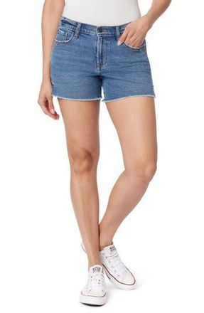 Kensie Rivet Frayed Hem Denim Shorts in Melbourne W/Destruction at Nordstrom Rack, Size 2
