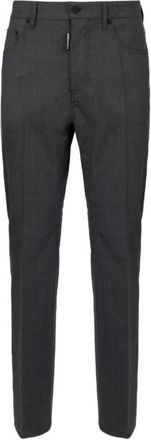 Dsquared2 Slim-fit broek - Heren - Broeken - Grijs - Maat: L Leer