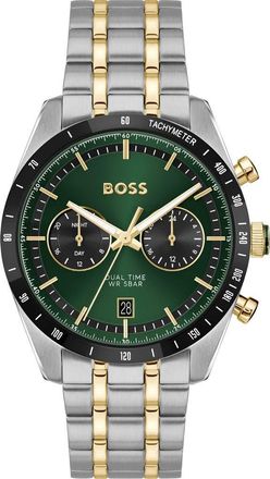 BOSS Tourmaster Chronograph Bracelet Watch, 41mm in Green at Nordstrom