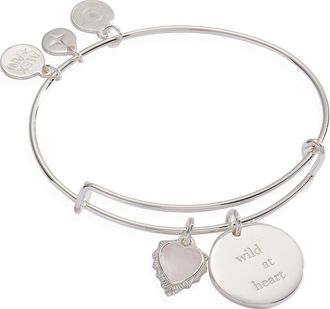Alex and Ani Wild At Heart Duo Charm Bangle Bracelet in Silver at Nordstrom