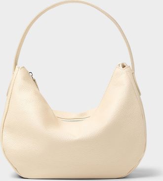 Simons Womens Minimalist pebbled leather XL shoulder bag Exclusive collection from Italy