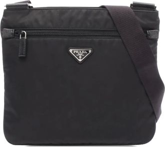 Prada 2013-2025 Tessuto Zip Top Crossbody shoulder bag - Black