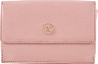Chanel Pink Leather Coin Purse/Coin Case (Pre-Owned)