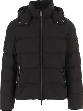 Moorer Black Quilted Hood Jacket