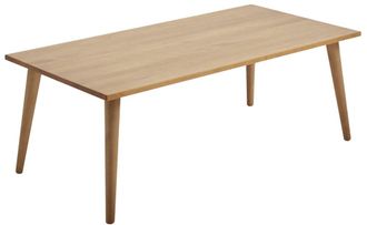 HOGAR 24 Mesa de Centro Fija Color Encerado. Medidas: 100 x 50 cm