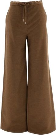 Max Mara Mstrecente Broek - Dames - Broeken - Bruin - Maat: S Zijde