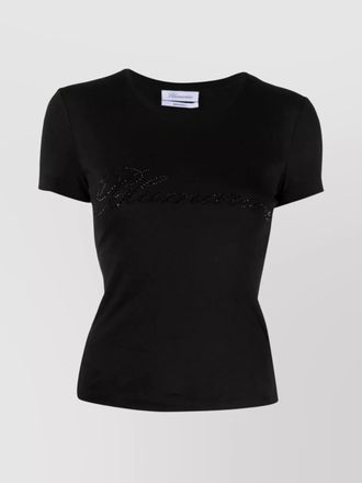 Blumarine cotton logo-embellished crewneck short-sleeve t-shirt