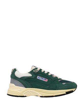 Autry Green Mesh Suede Sneakers