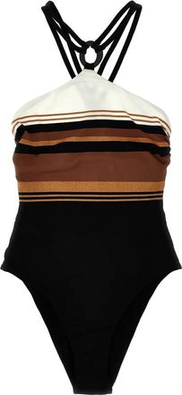 Max Mara Cathy Badpak uit &eacute;&eacute;n stuk - Dames - Badpakken - Veelkleurig - S - Leer - Badmode