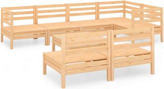 vidaXL Juego De Muebles De Jard&iacute;n 8 Piezas Madera Maciza De Pino Vidaxl