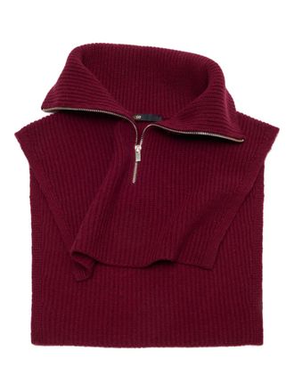 Maje zip-up collar - Red