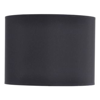The Libra Company Lined Drum Lampshade - Fabric/Viscose/Polyamide Fram - L41xW41xH30 cm in Black