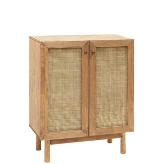 Deco Wood Aparador de madera maciza envejecido 80x100cm