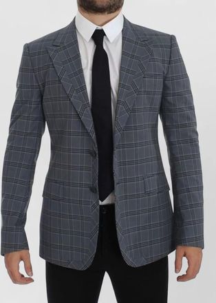 Dolce & Gabbana checked slim-fit single-breasted blazer