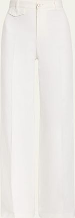 Chloé High-Rise Wide-Leg Cotton Pants