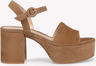 Gianvito Rossi Carol Sandals in Brown Suede at Nordstrom, Size 41.5