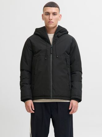 Jack & Jones Outdoorjacke JACK & JONES JCOUNION LIGHT PADDED BLOCKING JACKET SN, Herren, Gr. XXL, schwarz, Web, Obermaterial: 100% Polyester, unifarben, regular fi