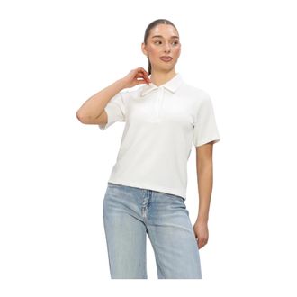 MY ESSENTIAL WARDROBE Mwhelle Polo Tee - Dames - Tops - Wit - Maat: S Denim