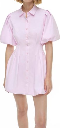 Jonathan Simkhai Cleo Balloon Pintuck Mini Dress In Tulip
