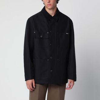 Prada Black jacket with corduroy collar