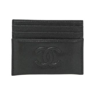 Chanel Pre-owned Wallets, female, Black, Size: ONE SIZE Pre-owned Card case