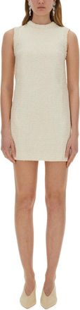 Self Portrait Boucle Mini Dress With Pearls-Donna