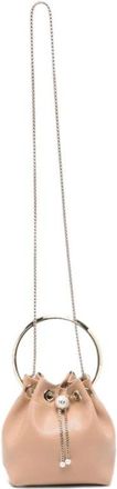 Jimmy Choo London Bon Bon Bucket Bag - Dames - Schoudertassen - Beige - ONE Size - Leer - Tassen
