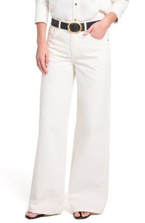 TWP Tiny Dancer Mid Rise Wide Leg Jeans in White at Nordstrom, Size 23