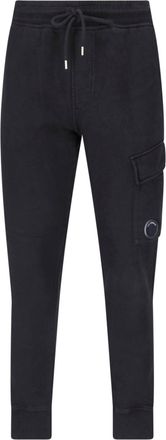 C.P. Company Black Cargo Cotton Slim Sweatpants
