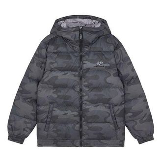New Balance Sport Printed Logo Puffer Jacket Black Camo AMJ13335-BM