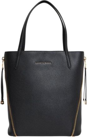 Elisabetta Franchi Structured Pebbled Leather Tote Bag