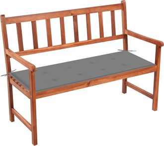 vidaXL Banco De Jard&iacute;n Con Coj&iacute;n Madera Maciza De Acacia 120 Cm Vidaxl