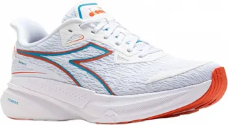 Diadora Mens Nucleo 2 Running Shoes In White/orange Nasturtium