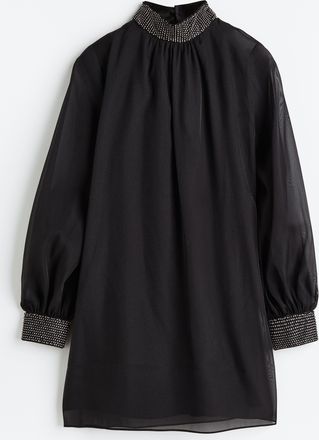 H&M Kleid mit Strass - Schwarz