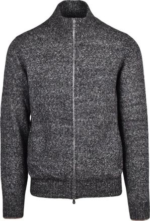 Brunello Cucinelli Truien & Vesten, Heren, Grijs, M, Katoen, Cardigan met rits