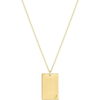 Set & Stones Goldie Initial Necklace in Gold /J at Nordstrom, Size 20
