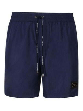 Dolce & Gabbana Swim shorts with metal logo plate