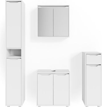 Vicco Conjunto De Muebles De Ba&ntilde;o Ruben, Blanco, 4 Piezas