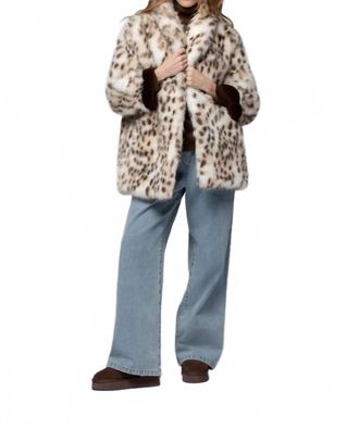 Max & Moi Vayna Faux Fur Jacket In Cheetah Print