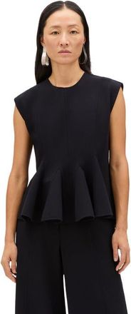 Another Tomorrow Double Face Godet Top in Black at Nordstrom, Size 40 It